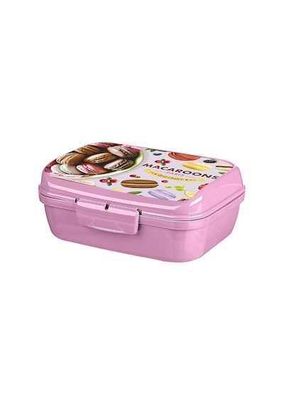 Onyx Good Food Desenli Kilitli Beslenme / Lunch Box - 1000 Ml Pembe