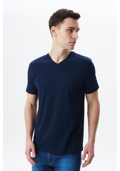 AR-MA Arma Erkek Regular Fit Basic Süprem V Yaka Tişört Y29364453102 Lacivert