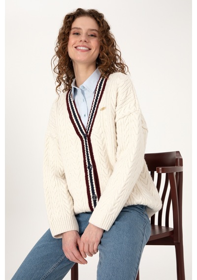 U.S. Polo Assn. U.s. Polo Assn. Kadın Hırka Triko 50314775-vr256 İnci