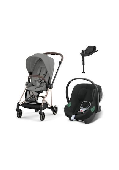 Mios Travel Sistem Rosegold Mirage Grey & Aton Bazalı Volcano Black