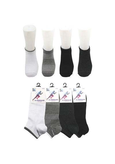 Kardeşler Çorap Erkek Pamuklu Patik Çorap 4'lü Paket 4 Farklı Model Renk - 278288672 4 Farklı Model Renk
