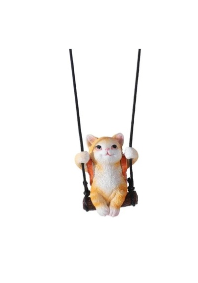 Sallanan Kedi Polyester Duvar Balkon Bahçe Süsü 5 Farklı Renk 01