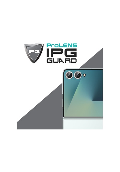 Samsung Galaxy Uyumlu Z Flip 7 İçin Ipg Prolens Kamera Lens Koruyucu Elmas Taş Çerçeveli, Kırılmaz Cam Gümüş