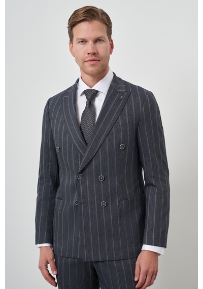 Morven Erkek Lacivert Keten Trend Kruvaze Slim Fit Sivri Yaka Takım Elbise 25ys001002200 Lacivert Morven Erkek Lacivert Keten Trend Kruvaze Slim Fit Sivri Yaka Takım Elbise 25ys001002200 Lacivert