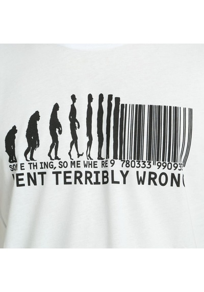 Bant Giyim - Barcode Beyaz Erkek T-Shirt Tişört