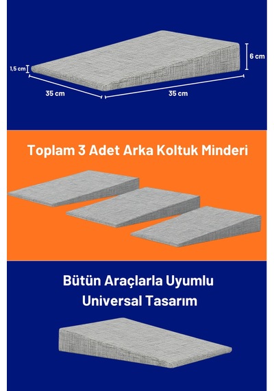 Araç Arka Koltuk Doldurma Ve Dengeleme Minderi Bütün Araba Modelleri İle Uyumludur