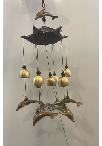 Deprem Zili Çanı Duvar Rüzgar Çanı Zili Feng Shui Ejderha Yılı Metal Borulu Yunus Pagoda Objeli
