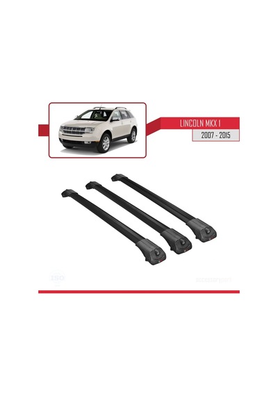 Lincoln Mkx 2007-2015 Arası İle Uyumlu Ace-1 Ara Atkı Tavan Barı Siyah 3 Adet Bar