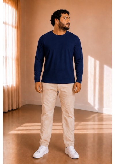 Sngl Tekstil Erkek Uzun Kollu İnterlok Oversize Sweatshirt S-m-l-xl-2xl Lacivert