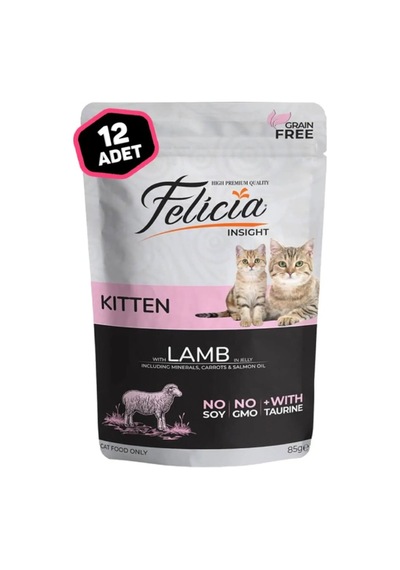 Felicia Kitten Kedi Pouch Kuzu 85 Gr X 12