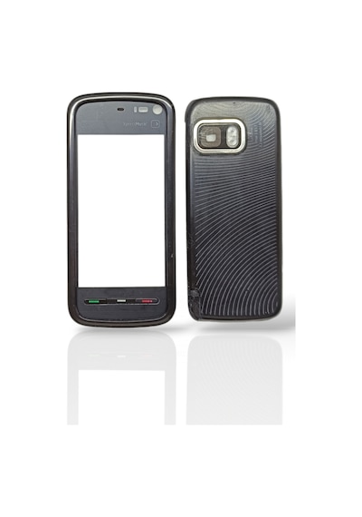 Nokia 5800 Kapak Nokia 5800 Uyumlu Siyah Ön Kapak Arka Kapak Tuş