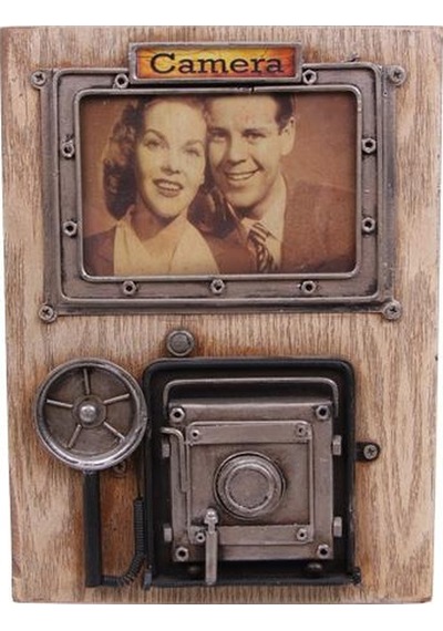 Kenpazar Dekoratif Metal Çerçeve Fotoğraf Makinesi Dekorlu Hediyelik