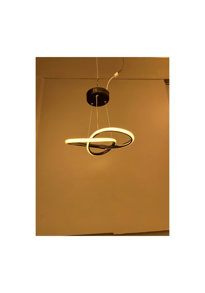 Yüksek Aydınlatmalı Kardelen Model Siyah Gövde Rengi Sarkıt Modern 3 Renk Led Avize