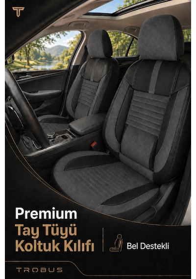 Volvo V40 2012-2019 Uyumlu Apex Serisi Füme Siyah Oto Koltuk Kılıfı