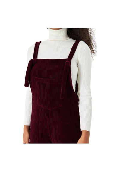 Palena Plnl6111 - Kadife Örme Salopet Bordo