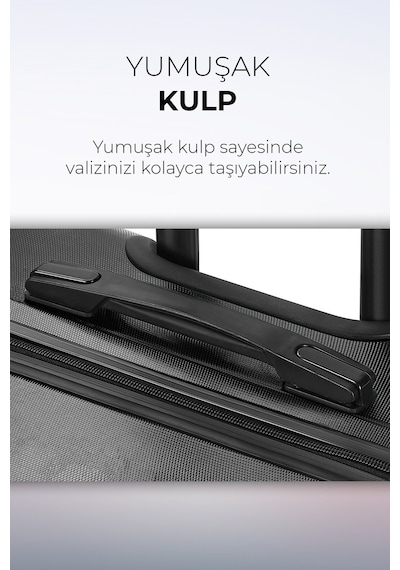 Polo&sky Elmas Model Füme Renk 3'lü Valiz Seti Füme