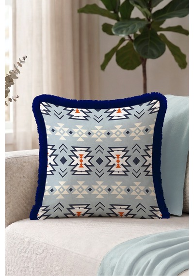 Boho Etnik Geometrik Desenli Saçaklı Yastık Kılıfı-aztek Mavi Lacivert Saks Püsküllü Kırlent Kılıfı Serin Lagün Ritüel Boho Etnik Geometrik Desenli Saçaklı Yastık Kılıfı-aztek Mavi Lacivert Saks Püsküllü Kırlent Kılıfı Serin Lagün Ritüel