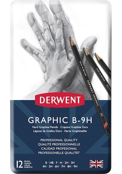 Derwent Graphıc Serisi Dereceli Kalem Seti 6b 4h - 12 Kalem Met Çok Renkli