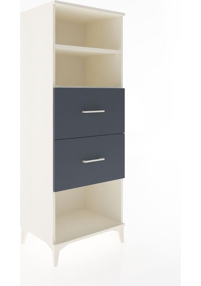 Hyperion Dolap 2 Raflı 2 Çekmeceli 60x44x163 Aytaşı-antrasit Aytaşı