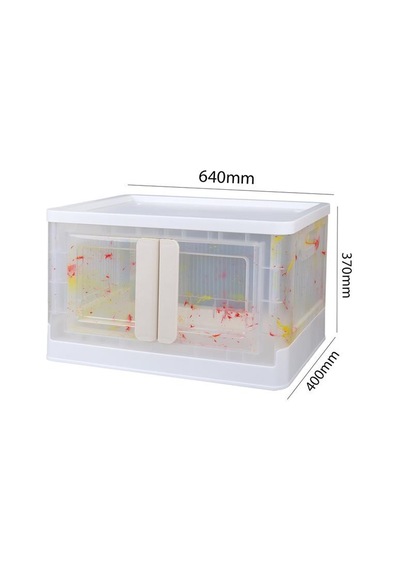 Sn-25883 72l Katlanabilir Plastik Saklama Kutusu Renkli Kapaklı Tekerlekli 40x64x37cm Sarı