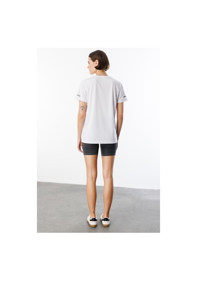 Genius Store Kadın Nem Emici Hızlı Kuruma Atletik Teknik Performans Spor T-shirt Drıfıt-kısakol Beyaz