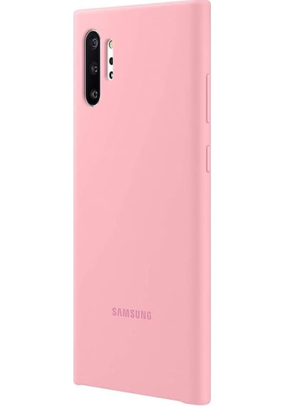 Galaxy Note 10 Plus İle Uyumlu Kılıf Silicone Cover Pembe Ef-pn975tpegww