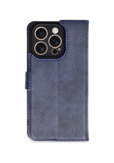 Apple Uyumlu iPhone 16 Pro Uyumlu Kılıf Trend S Plus Kapaklı Kılıf - Lacivert