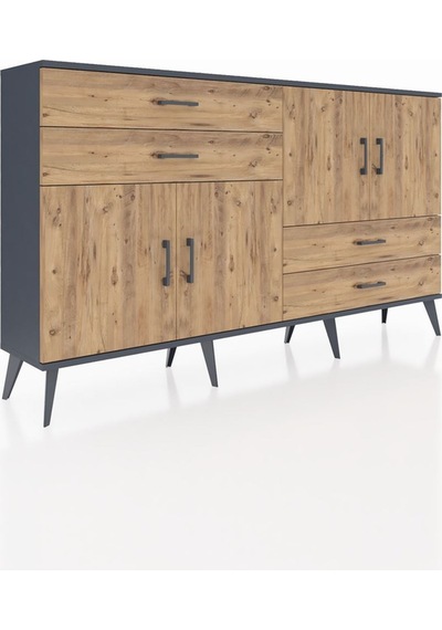 Arges Konsol 3 Raflı 4 Çekmeceli 4 Kapaklı 176x30x99 Antrasit-çam Atlas Çam/atlas Çam - Antrasıt Arges Konsol 3 Raflı 4 Çekmeceli 4 Kapaklı 176x30x99 Antrasit-çam Atlas Çam/atlas Çam - Antrasıt