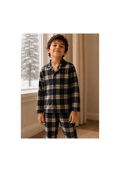 Free Beka Ekose Desenli Baba Oğul Uzun Kollu Gömlek Yaka Düğmeli Erkek Pijama Takımı Çok Renkli Free Beka Ekose Desenli Baba Oğul Uzun Kollu Gömlek Yaka Düğmeli Erkek Pijama Takımı Çok Renkli