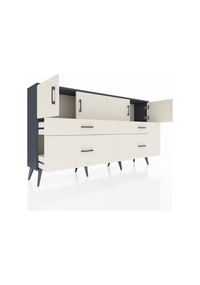 Arges Konsol 2 Raflı 4 Çekmeceli 4 Kapaklı 176x30x99 Antrasit-ayt Antrasit-aytaşı Arges Konsol 2 Raflı 4 Çekmeceli 4 Kapaklı 176x30x99 Antrasit-ayt Antrasit-aytaşı