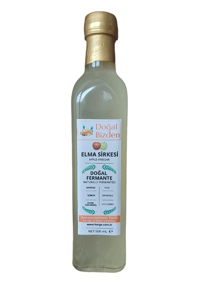 Doğal Bizden Doğal Fermantasyon Yumuşak İçim Elma Sirkesi Cam 500 ML