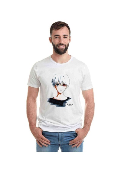 Anime Tokyo Ghoul Anteiku Baskılı Beyaz Erkek Tshirt (530991183)
