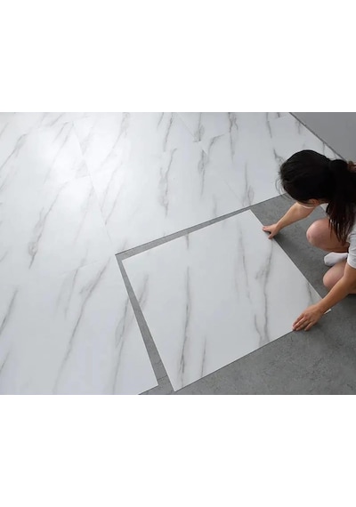 Kendinden Yapışkanlı Yer Zemin Ve Duvar Kaplama Paneli Arkası Kauçuklu 60x60cm Floor Pvc Panel 6216