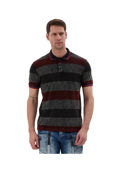 Cipo & Baxx Erkek Çizgili Polo Yaka Tişört Slim Fit Pamuklu Günlük Şık T-shirt Ct859 Ant