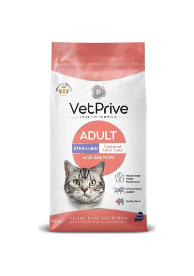 Vet Prive Kısırlaştırılmış Kedi Maması Somonlu 10 Kg