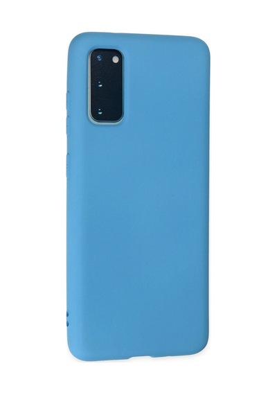 Newface - 932 - Samsung Galaxy S20 Kılıf Nano İçi Kadife Silikon - Ece-umay - - Mavi