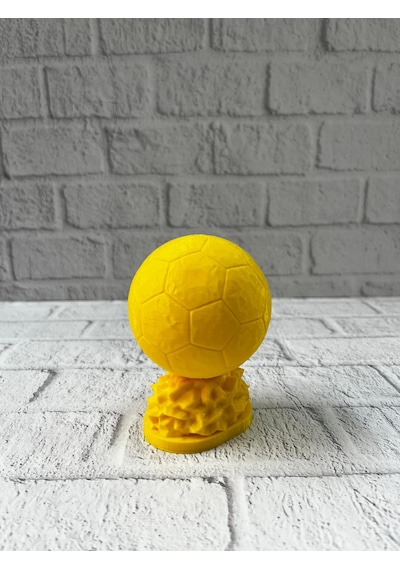Sarı Fıfa Topu Dekoratif Biblo 10cm Modern Masa Üstü Aksesuar