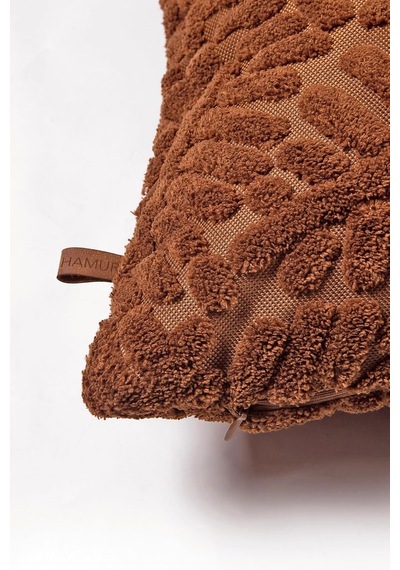 Bohem Özel Tasarım Punch Panç Desen Kare Dekoratif Kırlent Kılıfı 50x50 Cm Forest Taba Diğer