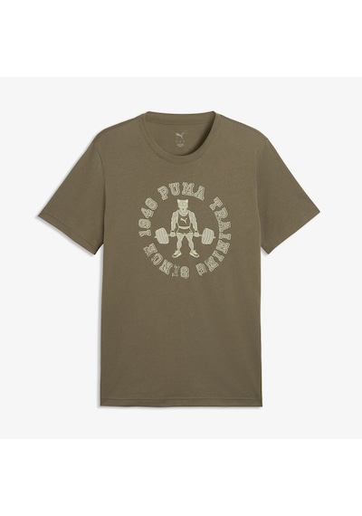 Puma Graphic 2 Erkek Haki Antrenman T-shirt 528531