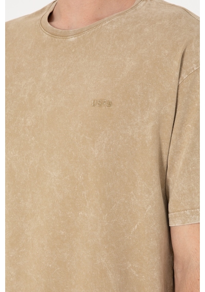 U.S. Polo Assn. Erkek Comfort Fit Bisiklet Yaka Haki Yıkamalı Tişört 50306878-VR027