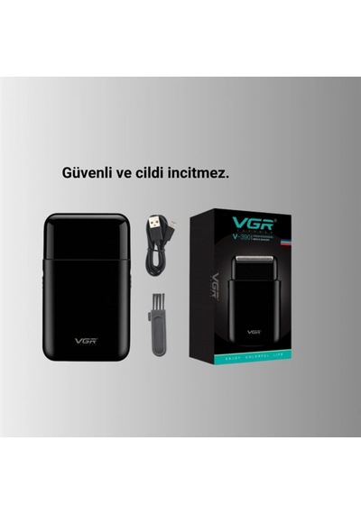 Kart Tipi Elektrikli Tıraş Makinesi 2'si 1 Arada Kesim Sistemi Usb Şarjlı