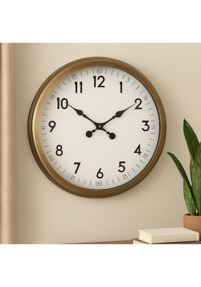 60 Cm Eskitme Metal Dekoratif Duvar Saati