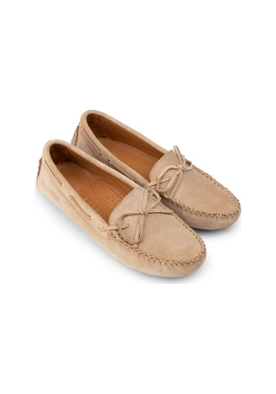 Deery Kadın Hakiki Süet Bej Loafer Ayakkabı - Dl505zbejc01