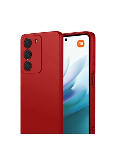 Xiaomi Redmi 15 4g Kılıf Biye Yumuşak Silikon Case Kırmızı