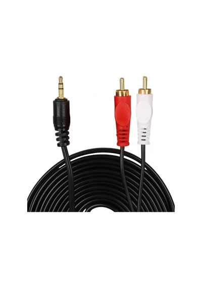 Sh Fully G-530ag 3 Metre Gold Uçlu 2 Rca - 3.5mm Stereo Ses Kablosu Najmaddin