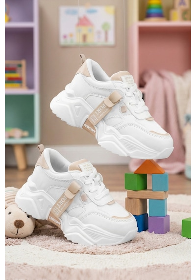 Dark Seer Kids Ds K 2051 Sneaker 2025 Kız Çocuk Beyaz-bej