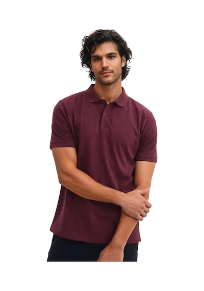 Ar-ma Erkek Battal Büyük Beden Basic % 100 Pamuk Pike Polo Yaka Tişört Y29374870302 Bordo