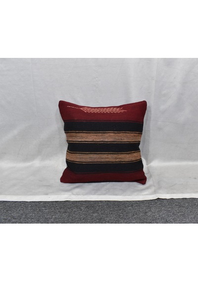 Zehra Abla Halı Yeni El Dokuma Dekoratif Kilim Kırlent Yastık Kılıfı 6746 Çok Renkli
