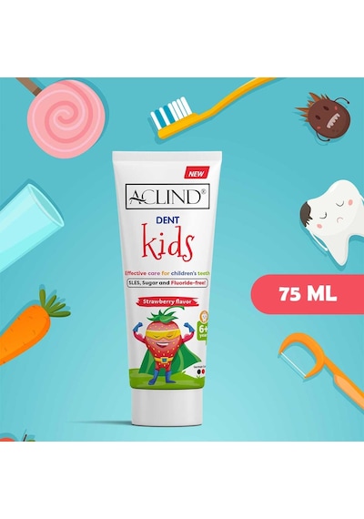 Aclind Dent Çocuklar İçin Florür İçermeyen Diş Macunu 75 ML