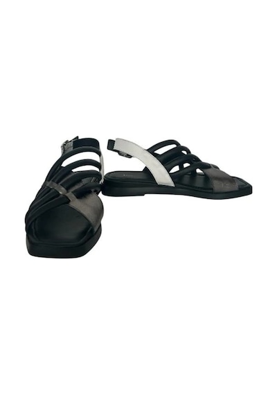 Kemal Tanca 862 M-709 Kadın Hakiki Deri Sandalet Siyah